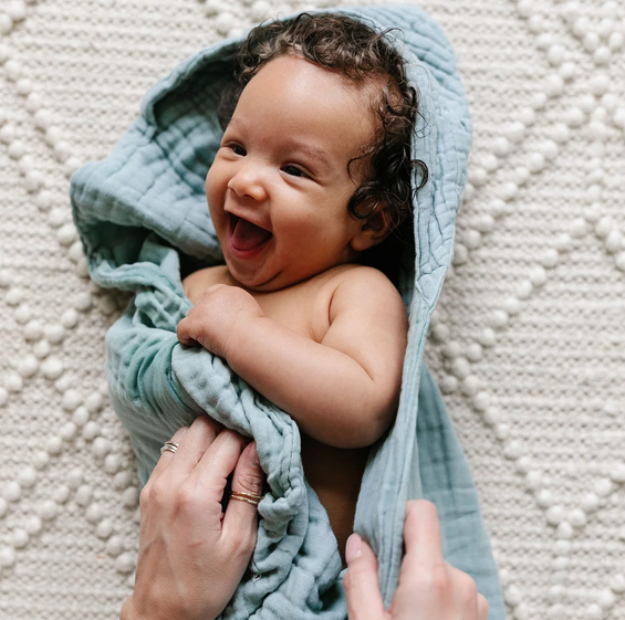*Steel Infant Hooded Bath Towel