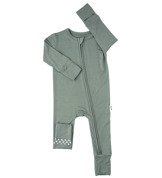Eucalyptus Zip Bamboo Keepsake Two Way Zipper Baby Outfit