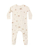 BAMBOO ZIP FOOTIE WOODLAND