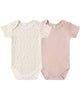 SHORT SLEEVE BODYSUIT PACK DITSY, BLUSH