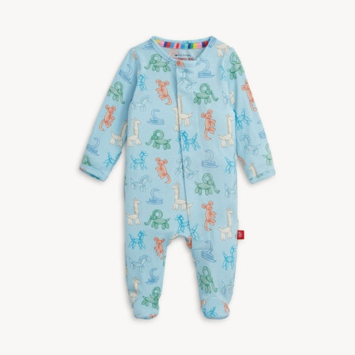 BLUE PARTY ANIMALS GLOW  DARK MODAL FOOTIE