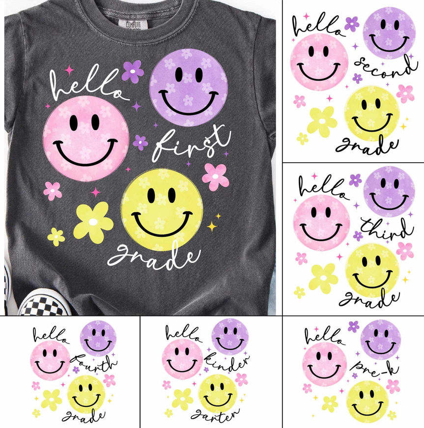 School Shirt - Smiley K-5th Grade