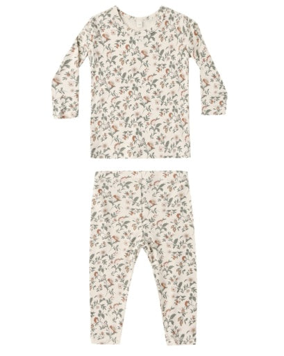 BAMBOO PAJAMA SET HOLIDAY FLORAL
