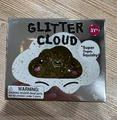 Glitter Cloud Squish Silver