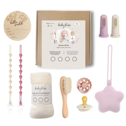 Newborn Gift Set, Baby Shower Gift Basket-Dusty Pink