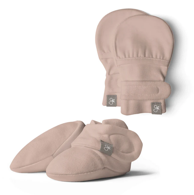 Bamboo Organic 2 pack  - Mitts + Boots - Rose 0-3M