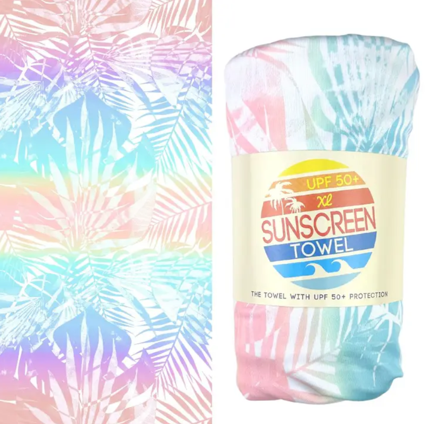 XL UPF 50+ Sunscreen Towel (Tropical Tie Dye) - Elegant Mommy