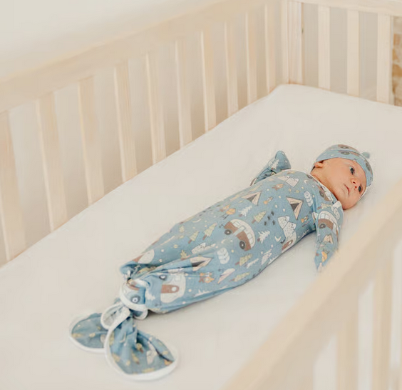 Bridger Newborn Knotted Gown - Elegant Mommy