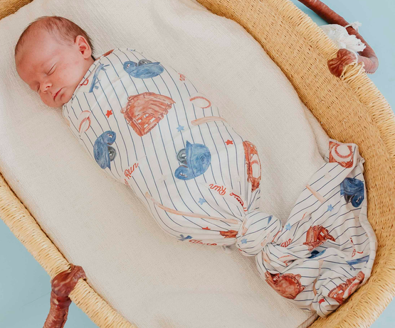 KNIT SWADDLE BLANKET - ALL STAR
