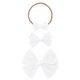 White Tulle Bow Nylon- Small