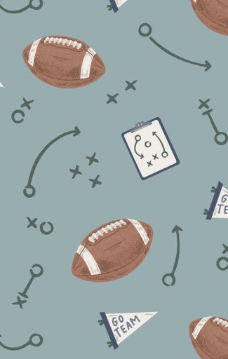 Touchdown Time - Gray Mist - Bandana Bib