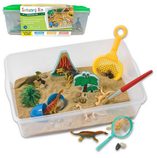 Sensory Bin Dinosaur Dig