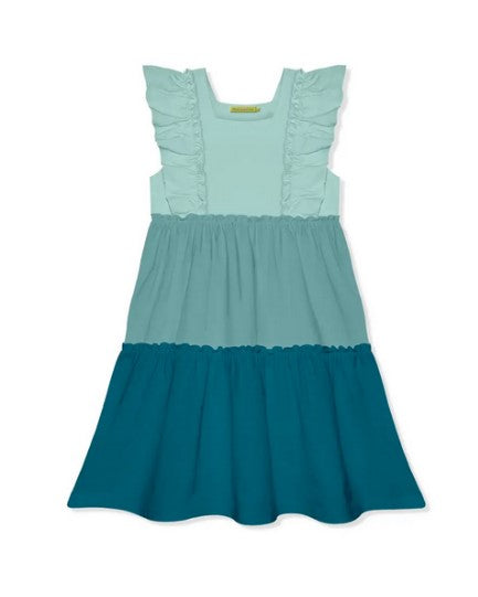 *Girls Nile & Teal Color Block Ruffle Tiered