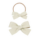 Ivory Leather Bow Nylon- Medium