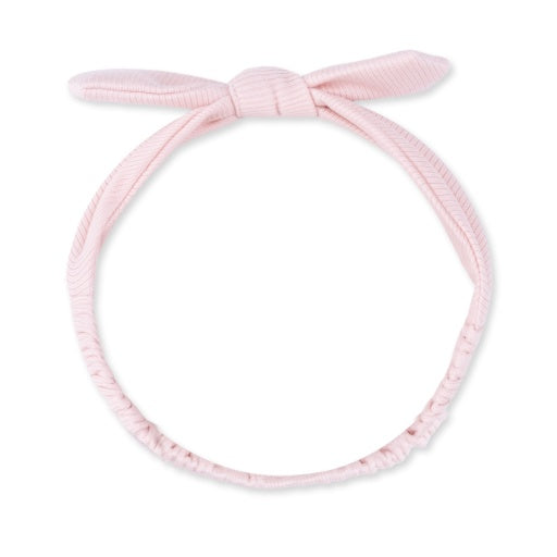 Solid Veiled Pink Rib - Knot Headband