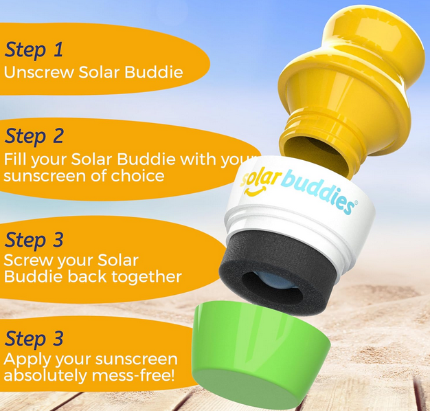 Solar Buddies Pink - Refillable Sunscreen Applicator