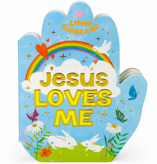 Jesus Loves Me Praying Hands Shaped Board Book