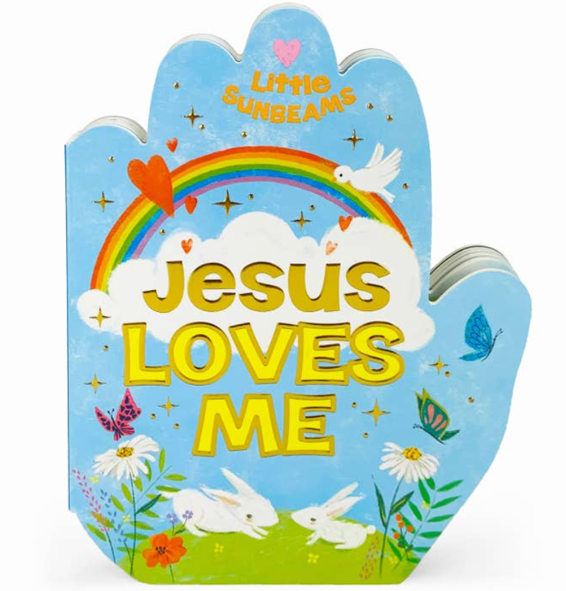 Jesus Loves Me Praying Hands Shaped Board Book