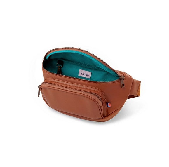 Kibou Diaper Belt Bag- Brown Vegan Leather