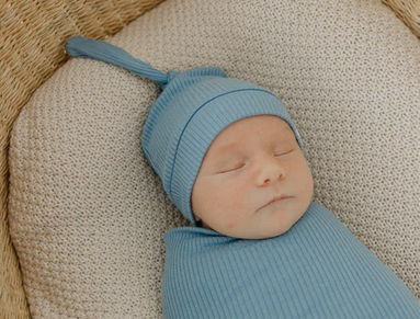 Atlantic Rib Top Knot Hat - Elegant Mommy