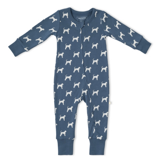 Organic 2-Way Zip Romper - Dog