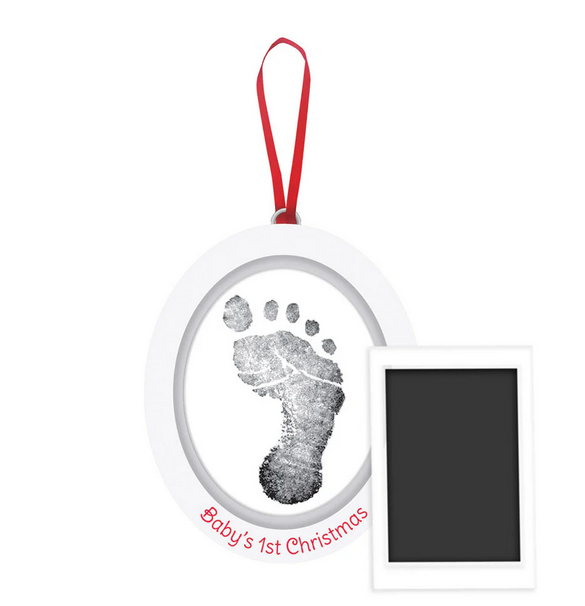 Babyprints Christmas Photo Ornament with Clean Touch Ink