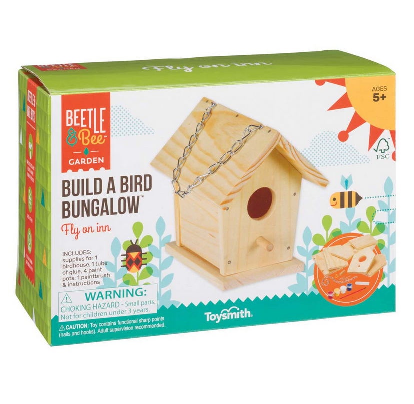 Toysmith Build a Bird House Bungalow Craft Kit (10 Pieces)