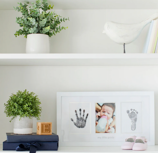 *Babyprints Photo Wall Frame and Clean-Touch Ink Kit, White