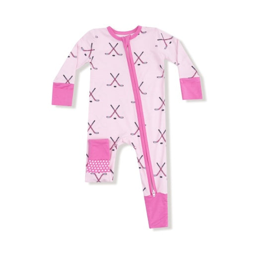 Hockey - Pink - 2 Way Zipper Romper