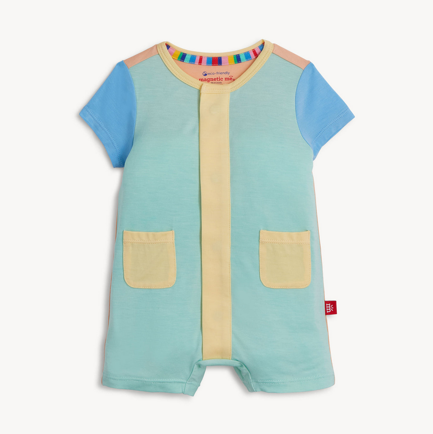 COLORBLOCK ALOE SHORT ROMPER