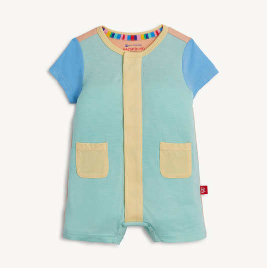 COLORBLOCK ALOE SHORT ROMPER