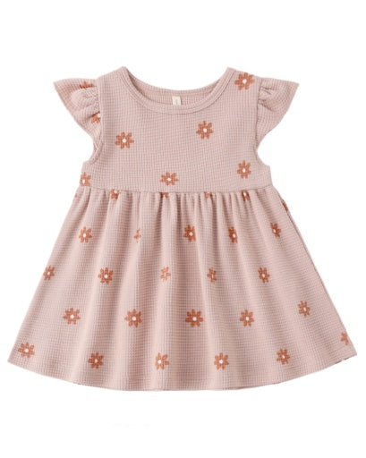 FLUTTER SLEEVE DRESS PINK DAISY