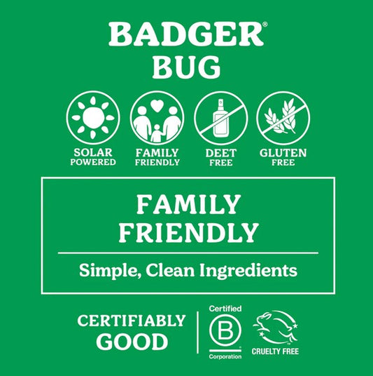 Badger Anti-Bug Shake & Spray, Organic Citronella Mosquito Repellent, DEET-Free, All-Natural Bug Spray 4 fl oz
