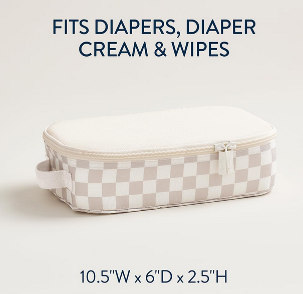 Itzy Ritzy Taupe Checkerboard Pack Like a Boss™ Diaper Bag Packing Cubes