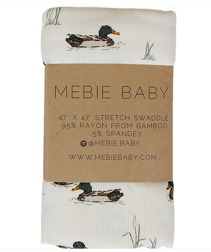 Ducks Ribbed Bamboo Stretch Swaddle