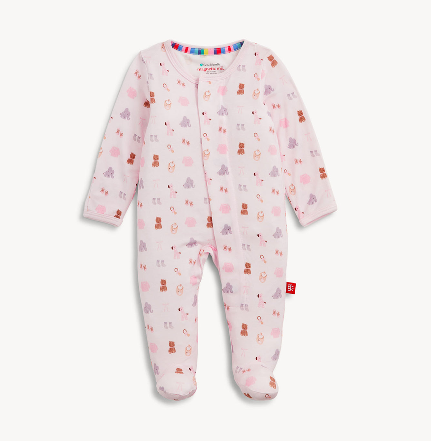 NURSERY NOSTALGIA PINK MAGNETIC FOOTIE