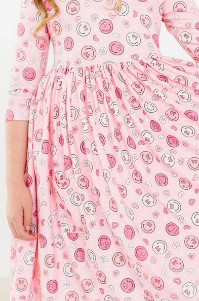 You Make Me Happy Pocket Twirl Dress