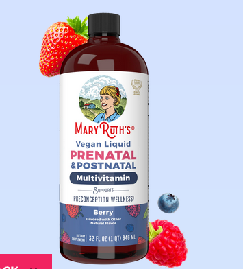 MaryRuth's Sugar-Free Berry Prenatal & Postnatal Multivitamin Liquids 30 fl. oz.