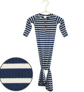 Jack Ribbed Knotted Gown - NB-3M