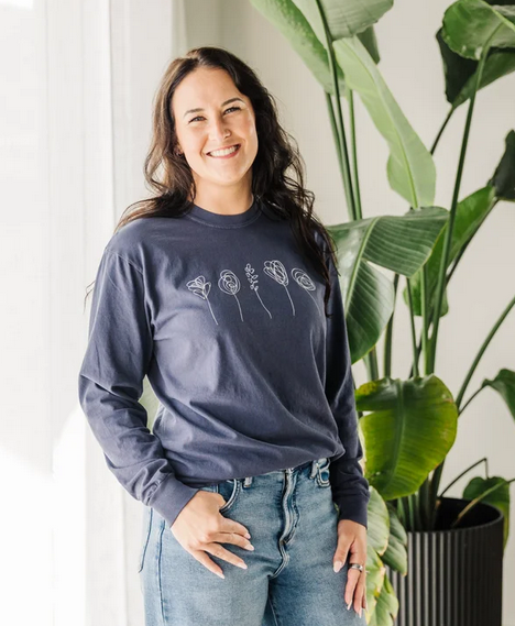 Still Blooming Long Sleeve Navy