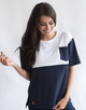 Nursing Pocket T-Shirt - Navy/White Pocket