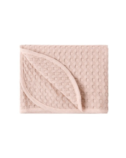 WAFFLE BABY BLANKET BLUSH BLUSH