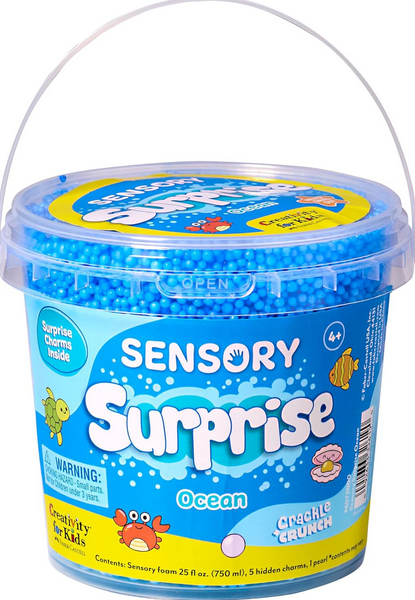 Sensory Surprise Squishy Foam Bucket - Ocean Theme Charms