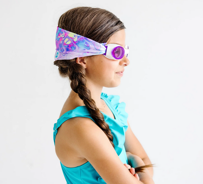 Pastel Swirl Swim Goggles