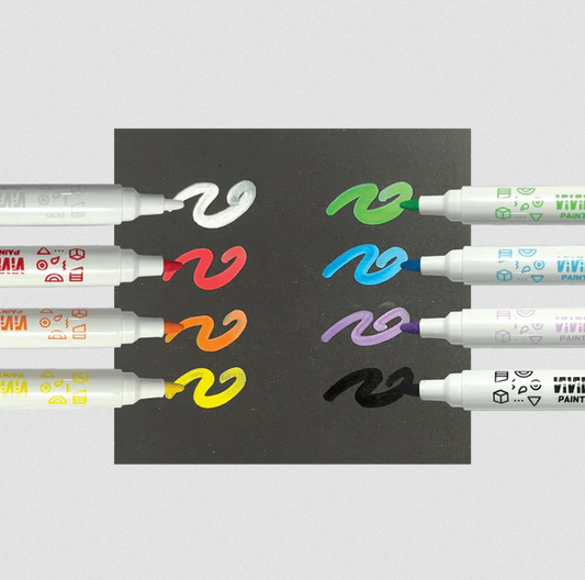 Vivid Pop! Water Based Paint Markers - Set of 8