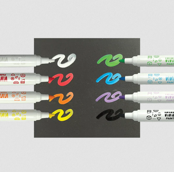 Vivid Pop! Water-Based Paint Markers: Classic - Set of 8