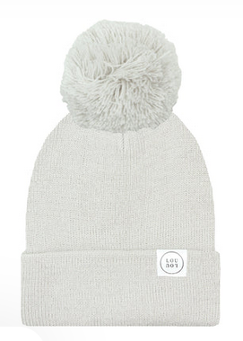 Beanie with Pom - Cloud Grey