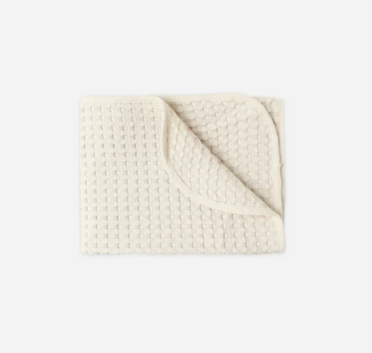 WAFFLE BABY BLANKET || NATURAL
