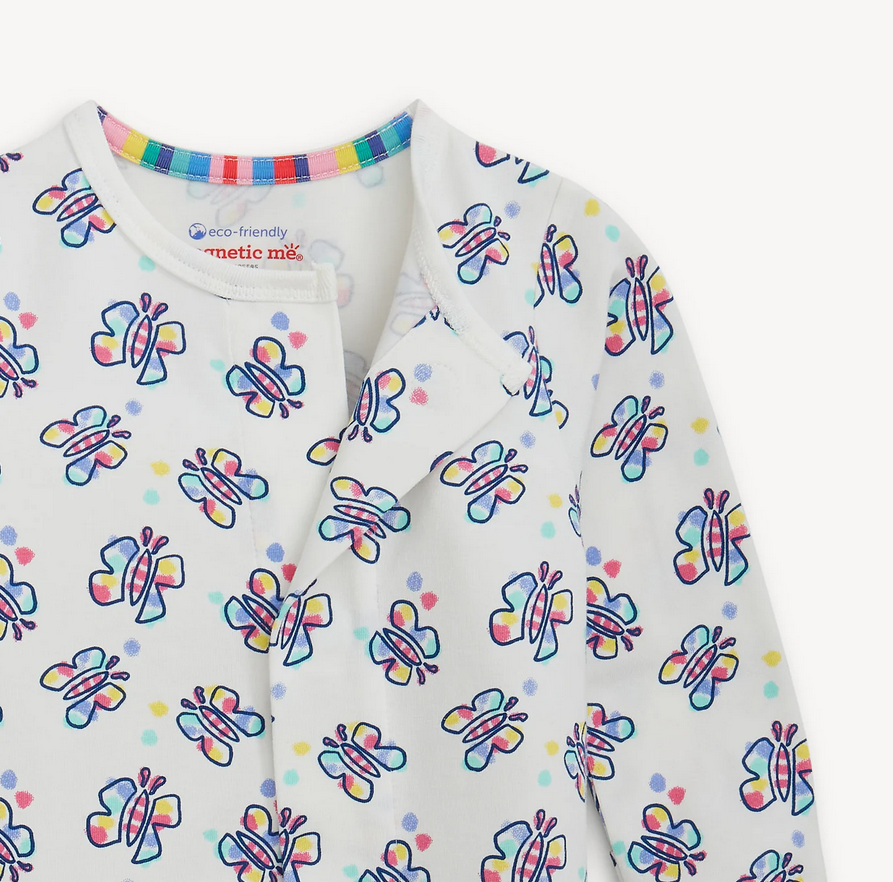 CLOUDSTRETCH FOOTIE 2 PACK BUTTERFLY MULTI