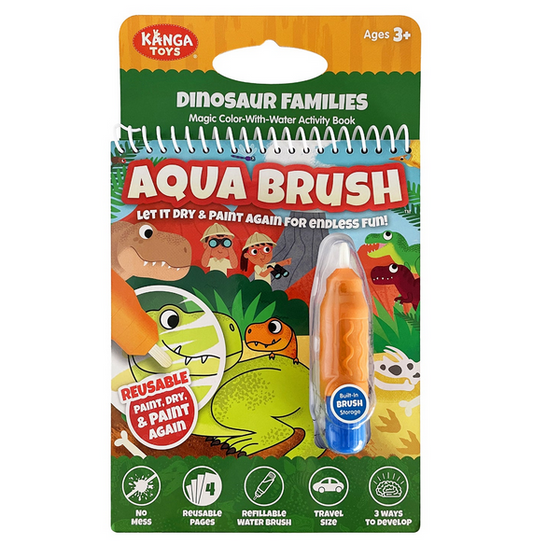 Dinosaur Families Aqua Brush Color with Water Book